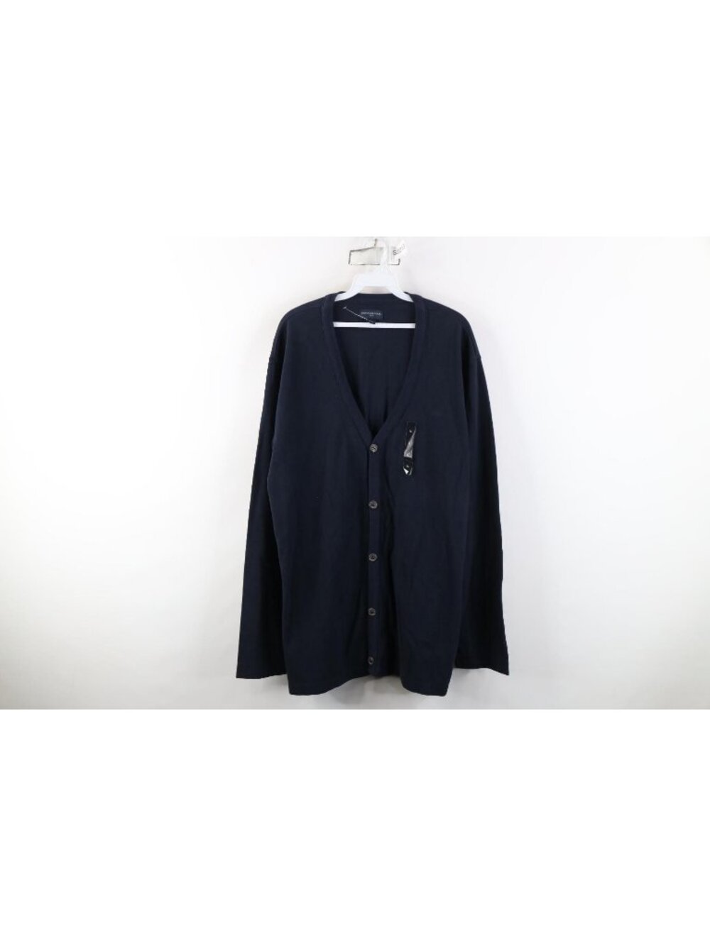 Deadstock New Y2K Banana Republic Mens XL Pique Cotton Knit Cardigan Sweater